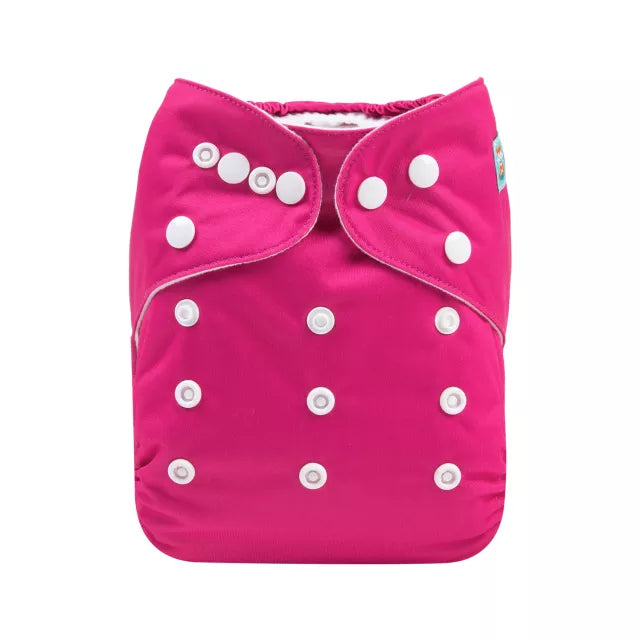 B34A Alvababy- pañal regular de tela lavable y reutilizable, ajustables de 3-15kg, incluye inserto
