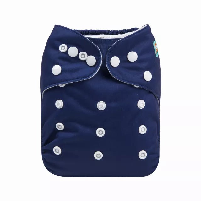 B35A Alvababy- pañal regular de tela lavable y reutilizable, ajustables de 3-15kg, incluye inserto