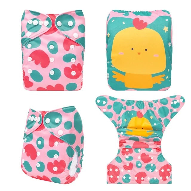 YDP202A Alvababy- pañal regular de tela lavable y reutilizable, ajustables de 3-15kg, incluye inserto