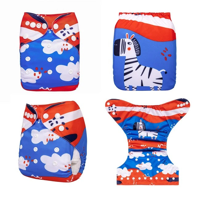 YDP224A Alvababy- pañal regular de tela lavable y reutilizable, ajustables de 3-15kg, incluye inserto