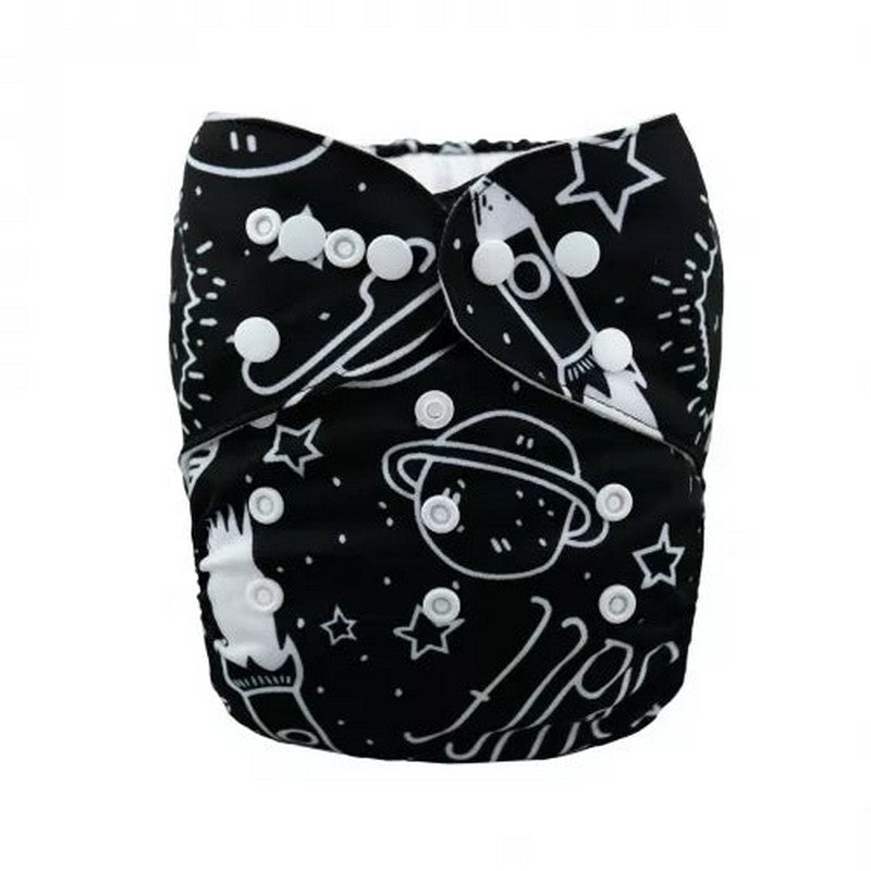 H040A Alvababy- pañal regular de tela lavable y reutilizable, ajustables de 3-15kg, incluye inserto