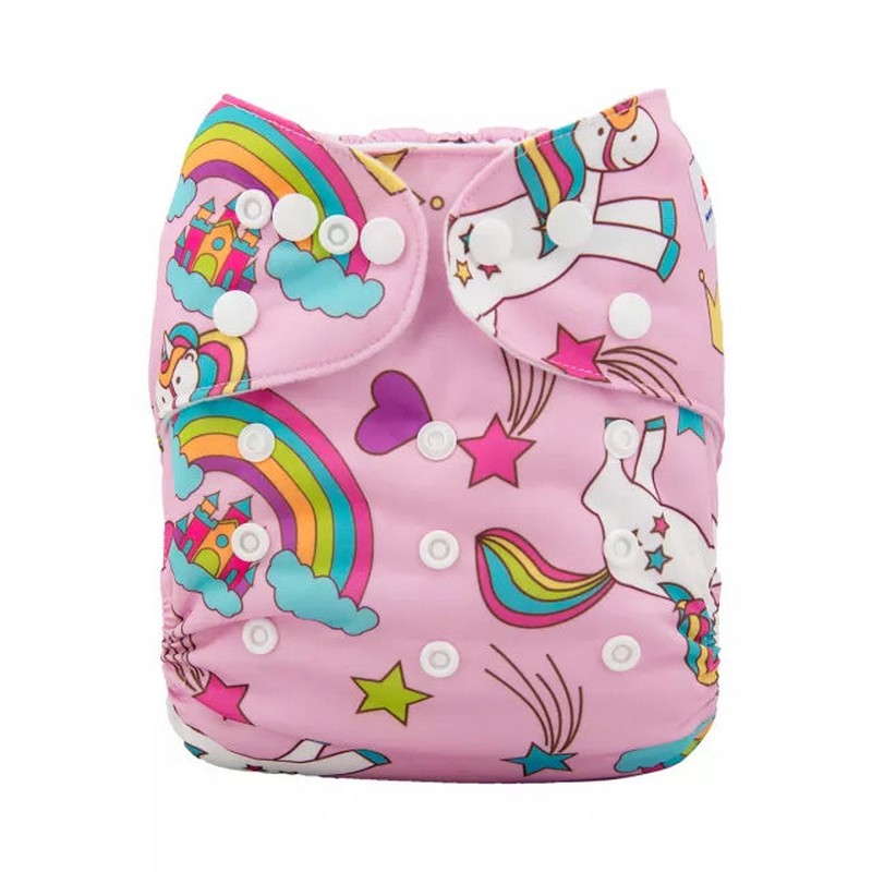 H071A Alvababy- pañal regular de tela lavable y reutilizable, ajustables de 3-15kg, incluye inserto