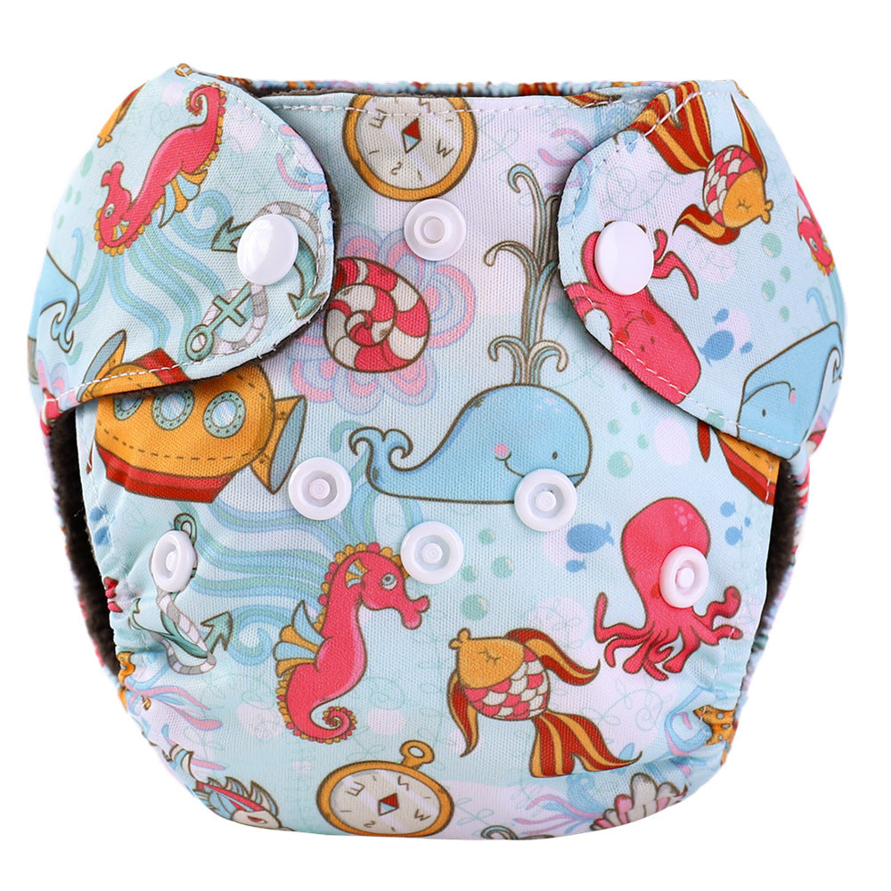 SF-A11 Pañal AIO NOCTURNO para bebé recién nacido de 3-6kg,, lavable, reutilizable, forro de carbón de bambú, PUL impermeable exterior