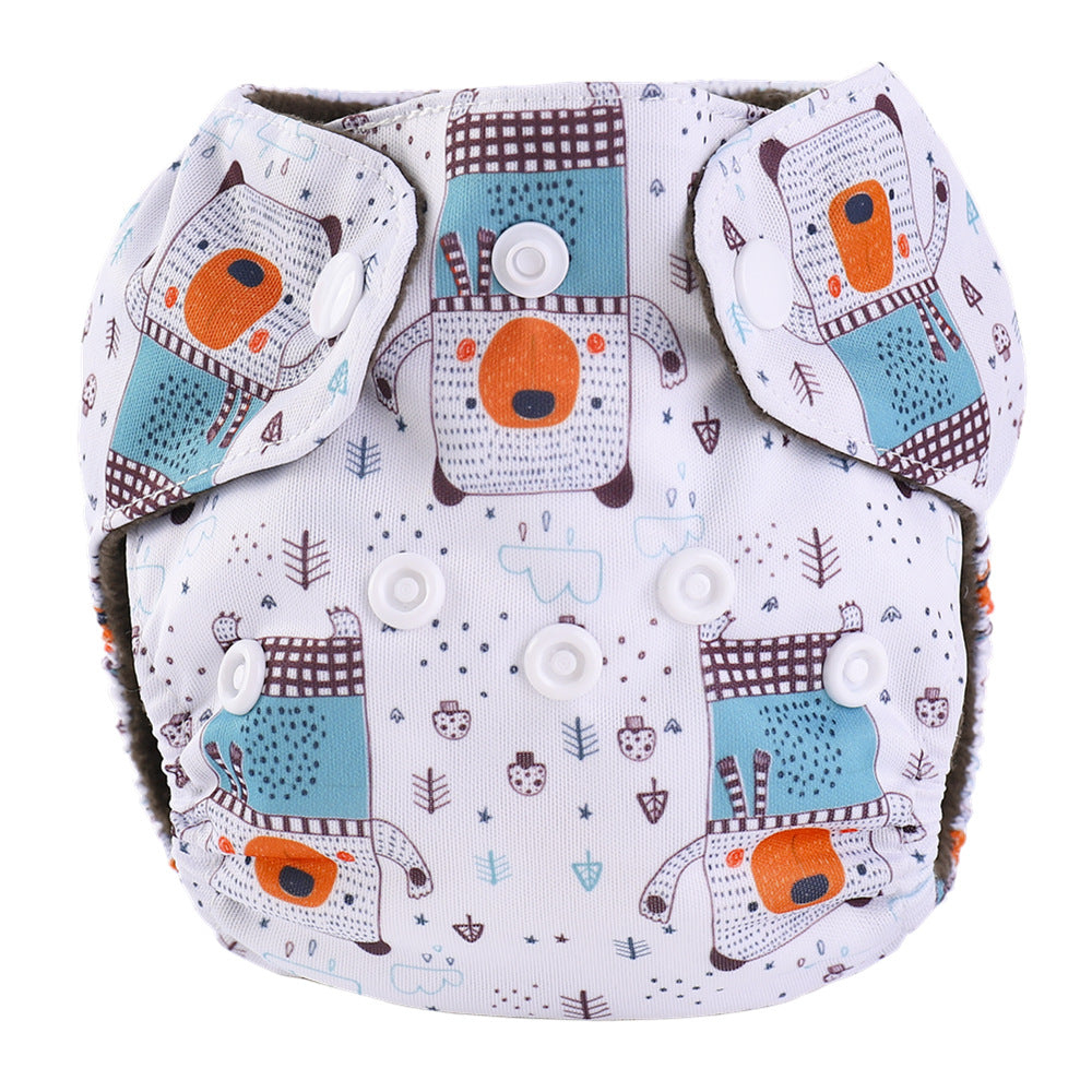 SF-A7 Pañal AIO NOCTURNO para bebé recién nacido de 3-6kg,, lavable, reutilizable, forro de carbón de bambú, PUL impermeable exterior
