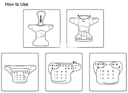 YD48A Alvababy- pañal regular de tela lavable y reutilizable, ajustables de 3-15kg, incluye inserto
