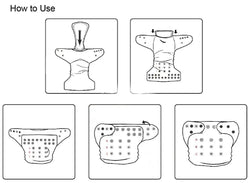 B29A Alvababy- pañal regular de tela lavable y reutilizable, ajustables de 3-15kg, incluye inserto
