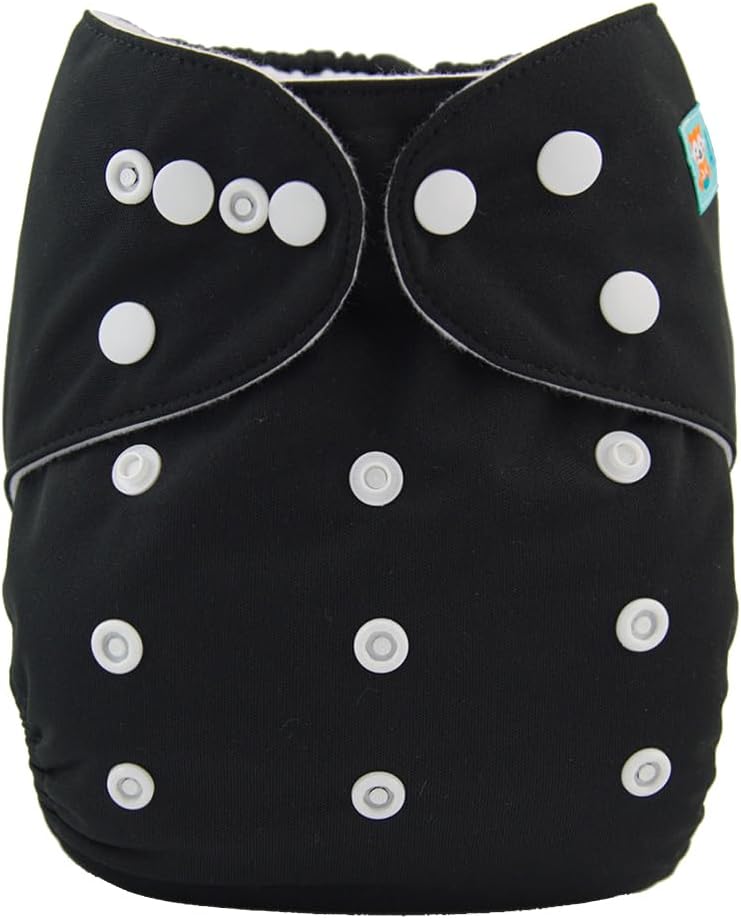 B26A Alvababy- pañal regular de tela lavable y reutilizable, ajustables de 3-15kg, incluye inserto