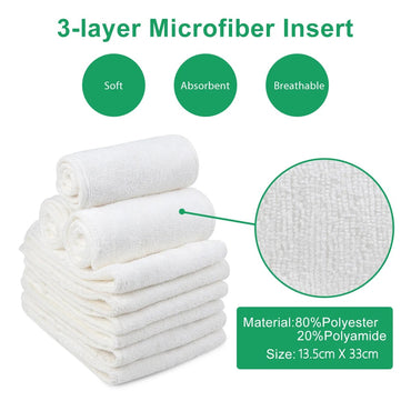 YD106A Alvababy- pañal regular de tela lavable y reutilizable, ajustables de 3-15kg, incluye inserto