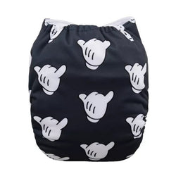 H064A Alvababy- pañal regular de tela lavable y reutilizable, ajustables de 3-15kg, incluye inserto