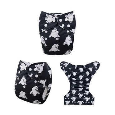 H064A Alvababy- pañal regular de tela lavable y reutilizable, ajustables de 3-15kg, incluye inserto