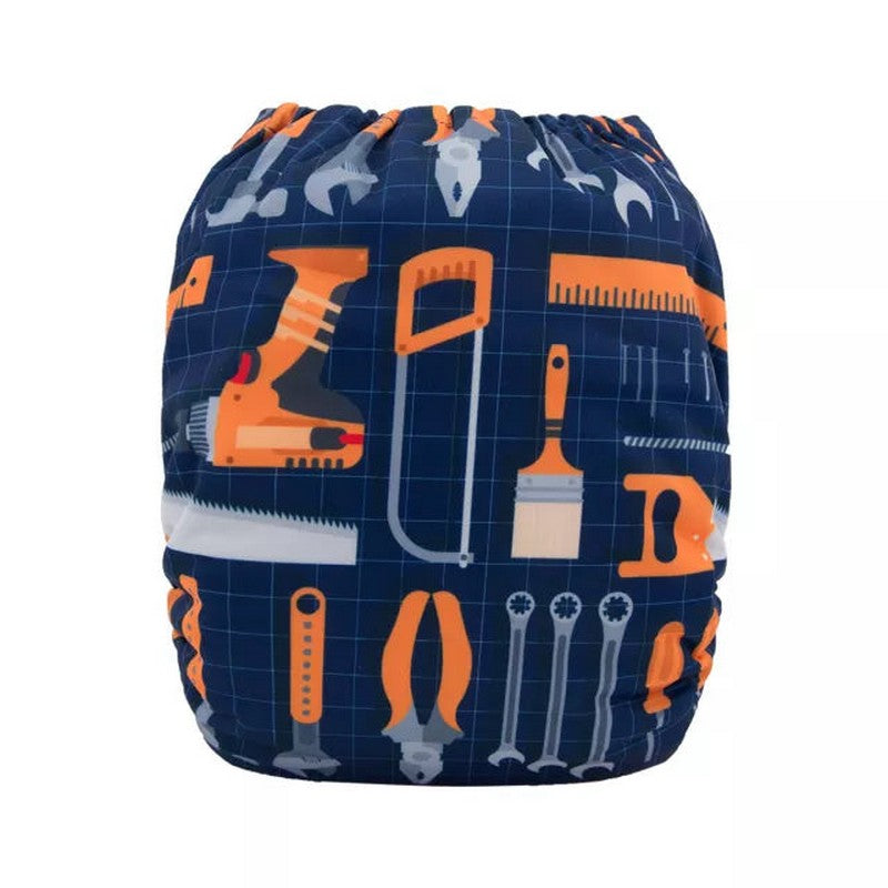H095A Alvababy- pañal regular de tela lavable y reutilizable, ajustables de 3-15kg, incluye inserto