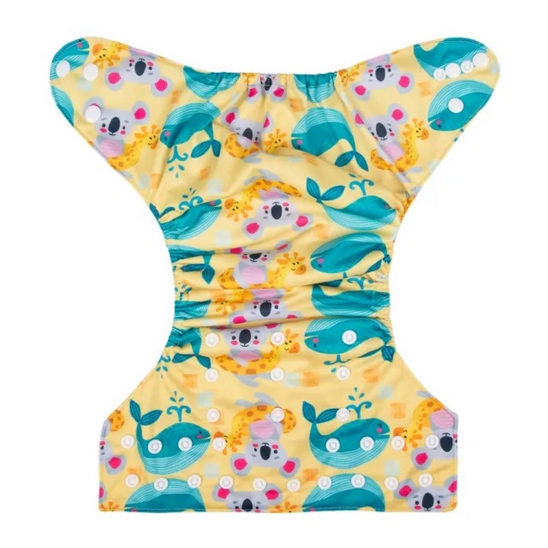 H191A Alvababy- pañal regular de tela lavable y reutilizable, ajustables de 3-15kg, incluye inserto