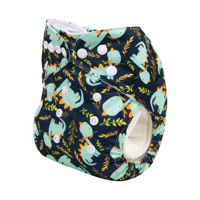 H228A Alvababy- pañal regular de tela lavable y reutilizable, ajustables de 3-15kg, incluye inserto