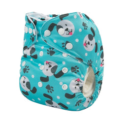H266A Alvababy- pañal regular de tela lavable y reutilizable, ajustables de 3-15kg, incluye inserto