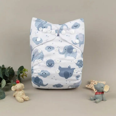 H396A Alvababy- pañal regular de tela lavable y reutilizable, ajustables de 3-15kg, incluye inserto