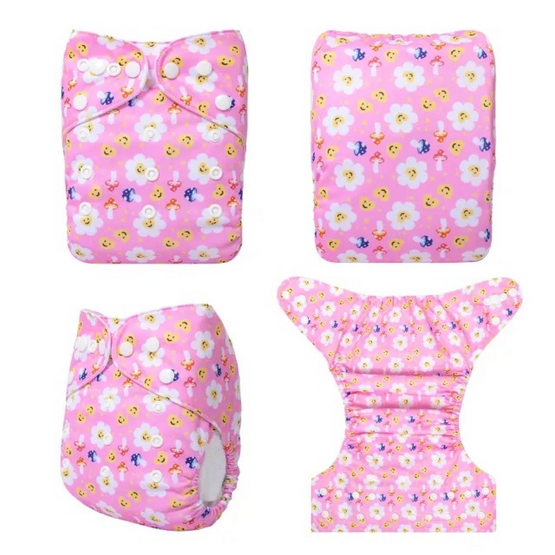 H442A Alvababy- pañal regular de tela lavable y reutilizable, ajustables de 3-15kg, incluye inserto