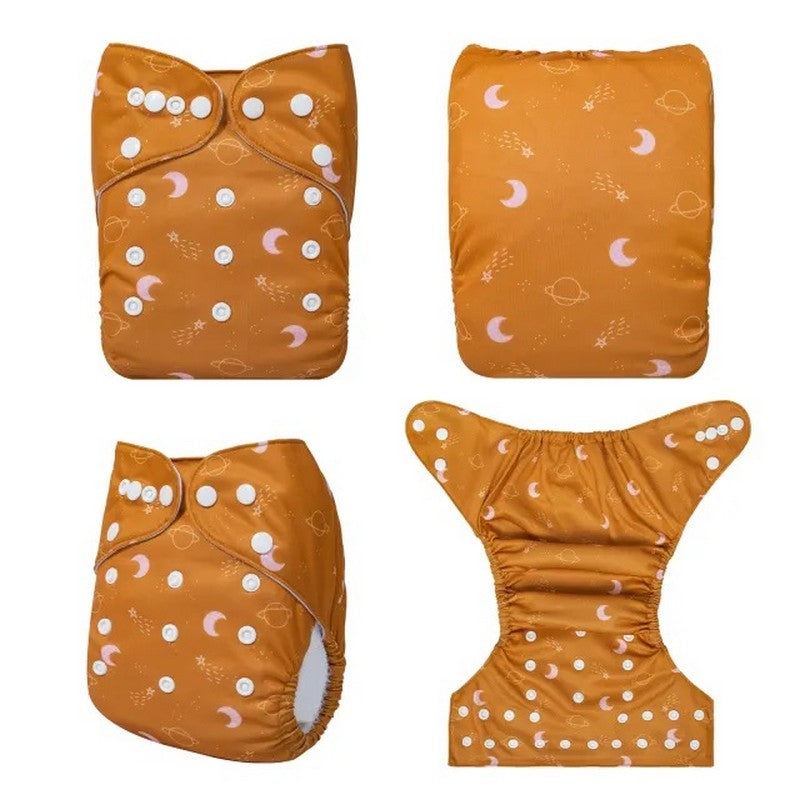 H443A Alvababy- pañal regular de tela lavable y reutilizable, ajustables de 3-15kg, incluye inserto
