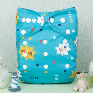 YDP183A Alvababy- pañal regular de tela lavable y reutilizable, ajustables de 3-15kg, incluye inserto