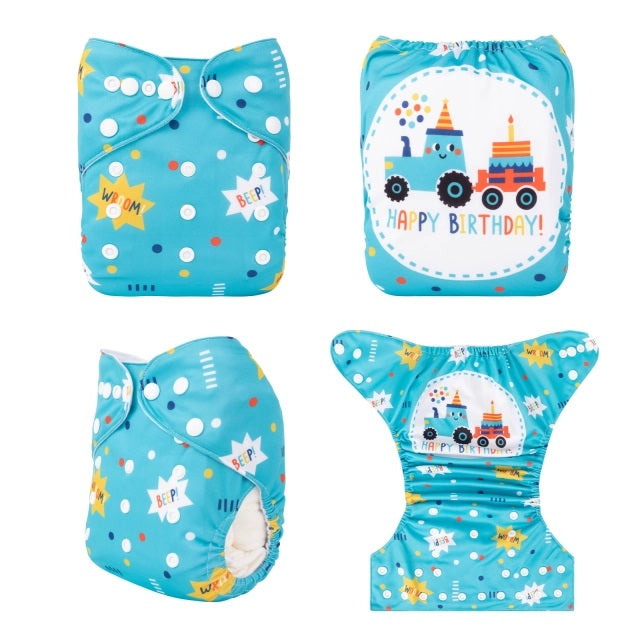 YDP183A Alvababy- pañal regular de tela lavable y reutilizable, ajustables de 3-15kg, incluye inserto