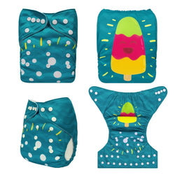 YDP201A Alvababy- pañal regular de tela lavable y reutilizable, ajustables de 3-15kg, incluye inserto