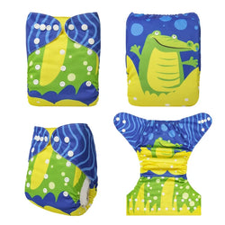 YDP203A Alvababy- pañal regular de tela lavable y reutilizable, ajustables de 3-15kg, incluye inserto