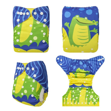 YDP203A Alvababy- pañal regular de tela lavable y reutilizable, ajustables de 3-15kg, incluye inserto