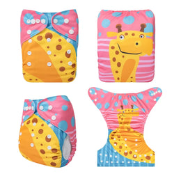 YDP204A Alvababy- pañal regular de tela lavable y reutilizable, ajustables de 3-15kg, incluye inserto