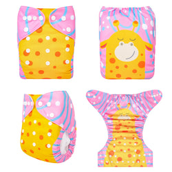 YDP209A Alvababy- pañal regular de tela lavable y reutilizable, ajustables de 3-15kg, incluye inserto