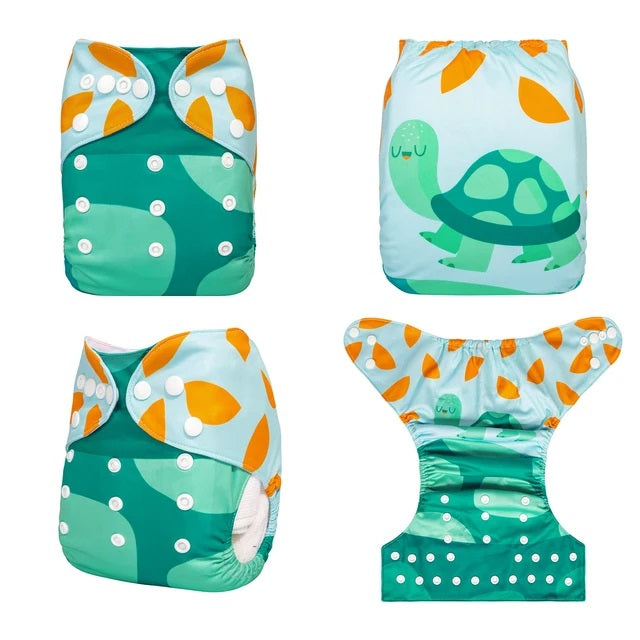 YDP226A Alvababy- pañal regular de tela lavable y reutilizable, ajustables de 3-15kg, incluye inserto