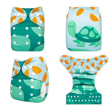 YDP226A Alvababy- pañal regular de tela lavable y reutilizable, ajustables de 3-15kg, incluye inserto