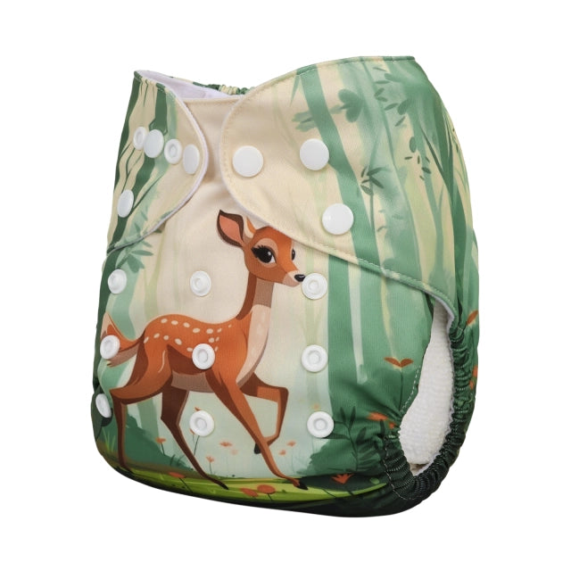 YDP230A Alvababy- pañal regular de tela lavable y reutilizable, ajustables de 3-15kg, incluye inserto