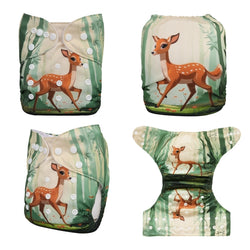 YDP230A Alvababy- pañal regular de tela lavable y reutilizable, ajustables de 3-15kg, incluye inserto