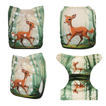 YDP230A Alvababy- pañal regular de tela lavable y reutilizable, ajustables de 3-15kg, incluye inserto