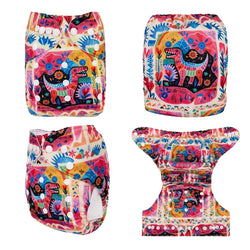 YDP232A Alvababy- pañal regular de tela lavable y reutilizable, ajustables de 3-15kg, incluye inserto