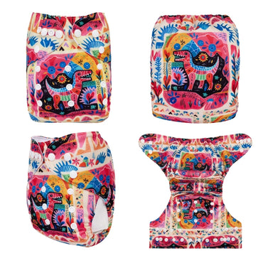 YDP232A Alvababy- pañal regular de tela lavable y reutilizable, ajustables de 3-15kg, incluye inserto