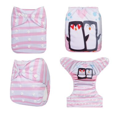 YDP233A Alvababy- pañal regular de tela lavable y reutilizable, ajustables de 3-15kg, incluye inserto