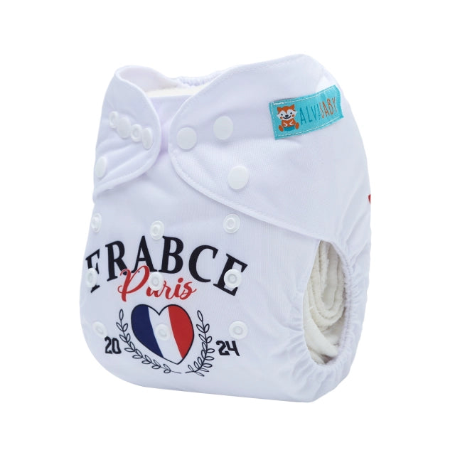 YDP241A Alvababy- pañal regular de tela lavable y reutilizable, ajustables de 3-15kg, incluye inserto