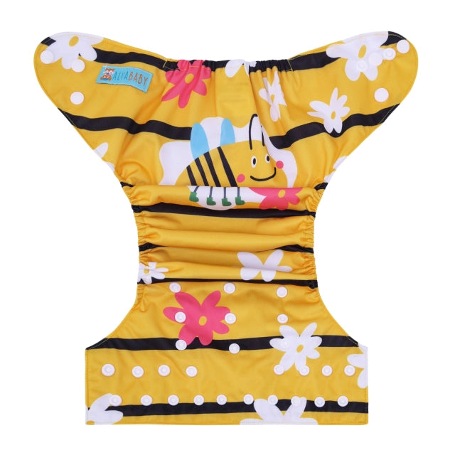 YDP246A Alvababy- pañal regular de tela lavable y reutilizable, ajustables de 3-15kg, incluye inserto