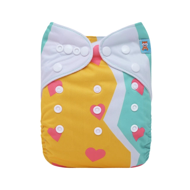 YDP247A Alvababy- pañal regular de tela lavable y reutilizable, ajustables de 3-15kg, incluye inserto
