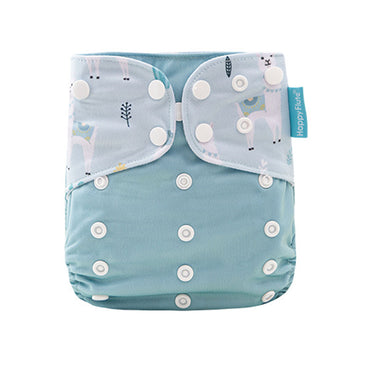 BK44-3 Happy Flute- pañal regular de tela lavable y reutilizable para niños y niñas, pañales ajustables de 3-15kg, incluye inserto