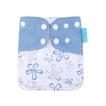 BK45-2 Happy Flute- pañal regular de tela lavable y reutilizable para niños y niñas, pañales ajustables de 3-15kg, incluye inserto