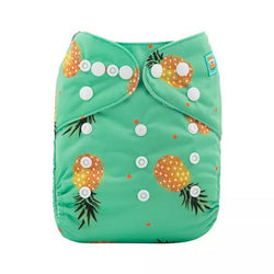 H074A Alvababy- pañal regular de tela lavable y reutilizable, ajustables de 3-15kg, incluye inserto