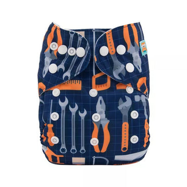 H095A Alvababy- pañal regular de tela lavable y reutilizable, ajustables de 3-15kg, incluye inserto