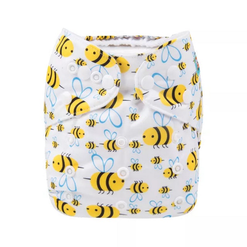 H117A Alvababy- pañal regular de tela lavable y reutilizable, ajustables de 3-15kg, incluye inserto