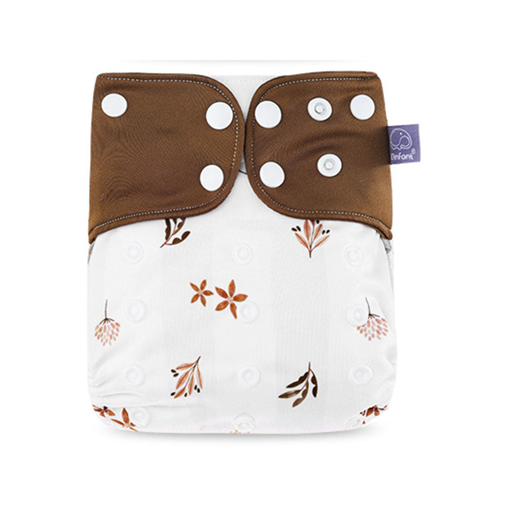 SD27-4 Elinfant- pañal regular de tela lavable y reutilizable para niños y niñas, pañales ajustables de 3-15kg, incluye inserto