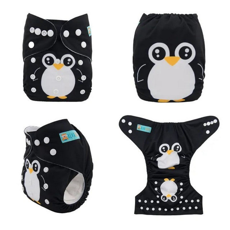 YD149A Alvababy- pañal regular de tela lavable y reutilizable, ajustables de 3-15kg, incluye inserto