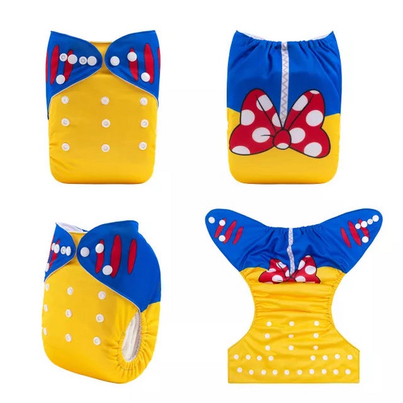 YDP125A Alvababy- pañal regular de tela lavable y reutilizable, ajustables de 3-15kg, incluye inserto