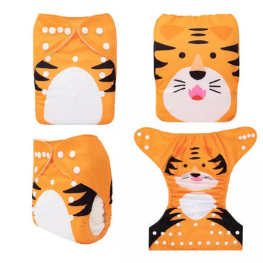 YDP163A Alvababy- pañal regular de tela lavable y reutilizable, ajustables de 3-15kg, incluye inserto