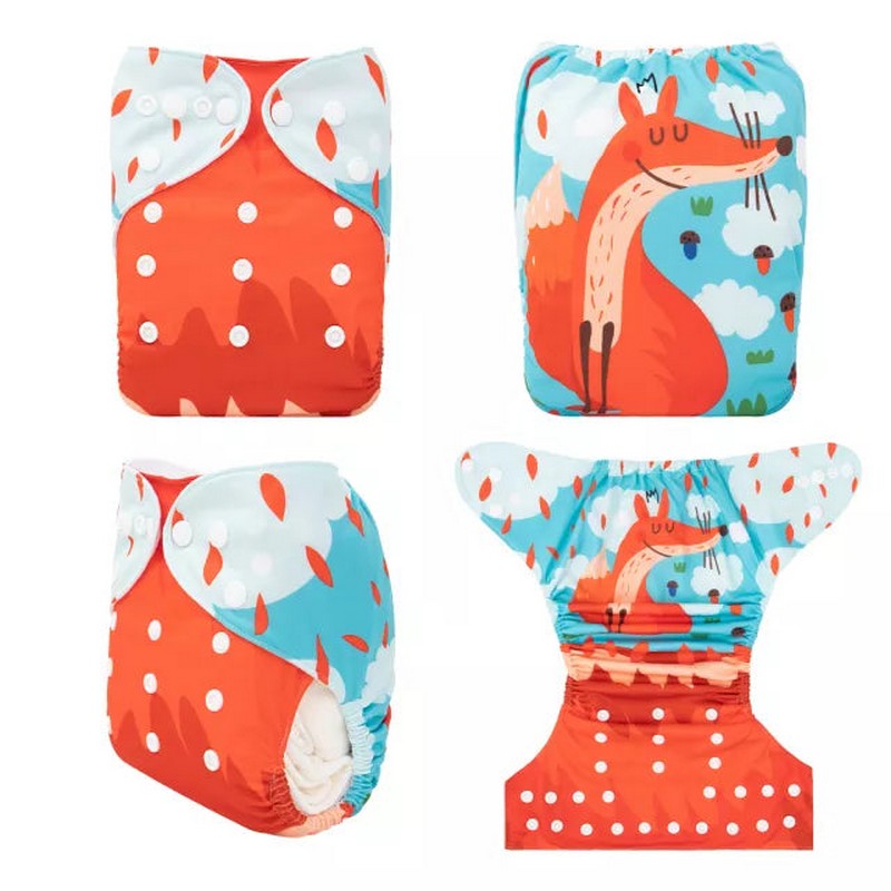 YDP166A Alvababy- pañal regular de tela lavable y reutilizable, ajustables de 3-15kg, incluye inserto